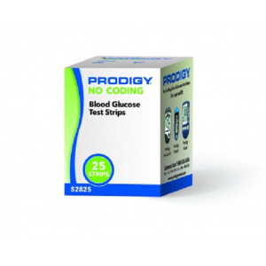 Prodigy Blood Glucose Test Strips -(25 PCS).