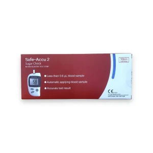 safe accu 2 ,sugar chek blood glucose strip