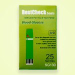 Best Check Blood Glucose Test Strips Vial 25