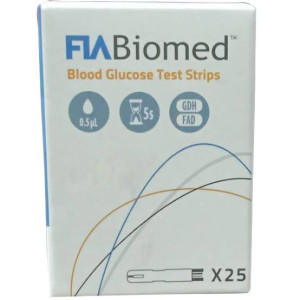 FIA Biomed Blood glucose test 25 Strips