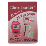 GlucoLeader Enhance RED Strips For Blood Glucose Monitor -25 Test Strips