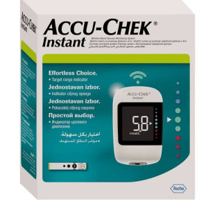 Accu-Chek Instant S Glucometer with Free Test Strips 10